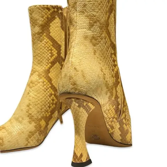 Proenza Schouler Snakeskin Leather Ankle Boots Size 9 - Picture 4 of 5